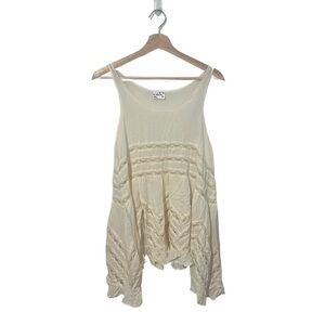 Free People Intimates Pajama Dress Cream and Lace size XS